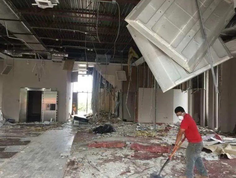 Commercial construction contractor Knoxville TN: commercial interior during demolition